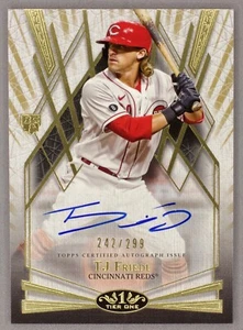 2022 Topps Tier One Break Out Auto T.J. Friedl #BOA-TF /299 (AU, RC) Reds - Picture 1 of 2