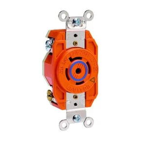 20 Amp 120/208-Volt 3-Phase Flush Mounting Isolated Ground Locking Outlet, - Picture 1 of 4