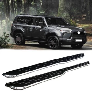 Running Board fits for Lexus GX550 2024 2025 Side Step 2PCS NerfBars Silver Edge - Picture 1 of 4