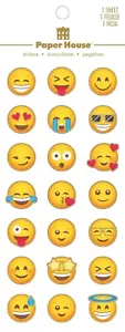 Emoji Faces Gold Foil Stickers Planner Supply Papercraft Crafts - Picture 1 of 1