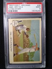 Ted Williams psa Mint 9 Fleer 1959 Baseball Card #26 OFF TO A FLYING START 1946