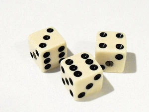 3 Pack Dice Control Knobs Duesenberg Guitar Ivory Cream volume Tone+ FREE 3 Pak - Picture 1 of 3