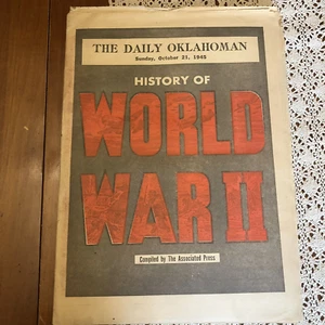 Geschichte des Zweiten Weltkriegs Associated Press gedruckt 21.10.1945 tägliche oklahomanische Zeitung - Bild 1 von 6
