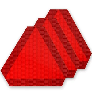 3 Pieces Slow Moving Vehicle Sign Triangle with Reflective Tape Plastic Sign Dia - Picture 1 of 7