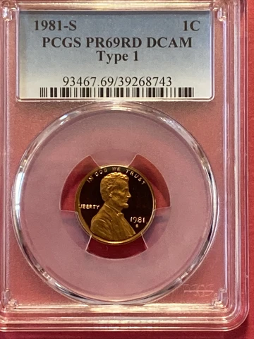 1981 S 1C Lincoln Cent Proof PCGS PR69DCAM Cover