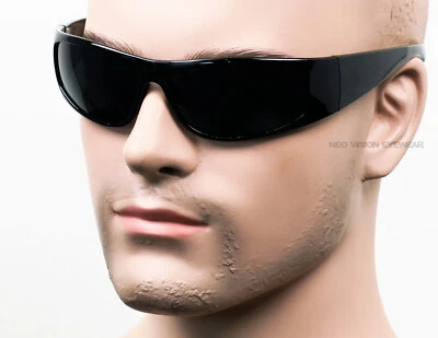 Gafas de sol envolventes Sick Cholo súper oscuras OG LOC estilo gángster negras/brillantes CB9 Foto 1 de 4