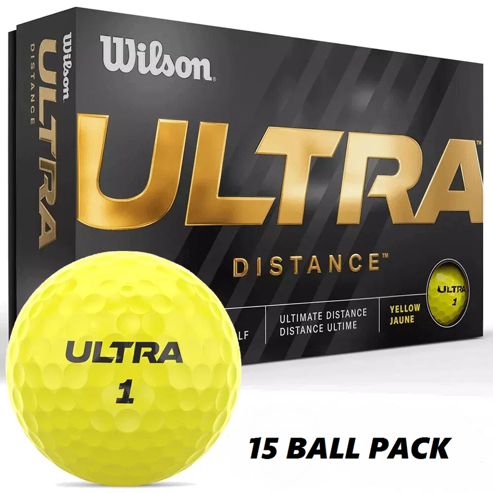 Wilson Ultra Golfbälle 15 Ball Pack (gelb) Ultimate Distance Bälle