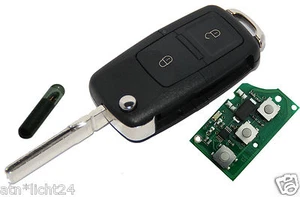 Für VW Golf 4 Variant Klappschlüssel Schlüssel 1J0 959 753 CT Zwei Tasten A19 - Bild 1 von 5