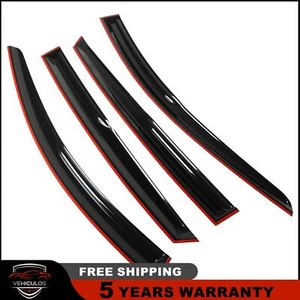 Window Visors For 2016-2022 Chevy Malibu Sedan 3D Wavy Mugen Style Rain Guards - Picture 1 of 21