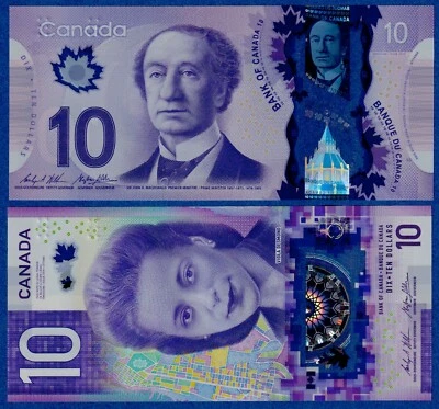 Canada $10 COMBO - 2013 AND 2018 - UNC POLYMER NOTES - Image 1 of 2