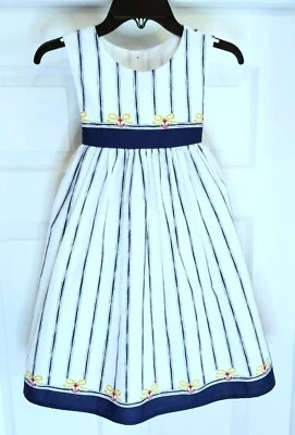 Daisy Kingdom Little Girl's Handmade Sleeveless Nautical/Sailor Dress-Size-4 - Image 1 of 4