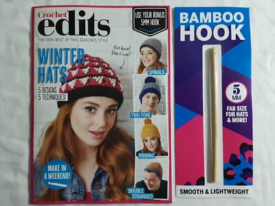 5 hats instruction booklet, bamboo hook 5 mm Simply Crochet edits FREE SHIPPING - Image 1 of 3