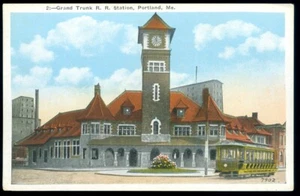 GRAND TRUNK R.R. ESTACIÓN - PORTLAND, ME POSTAL - Imagen 1 de 1