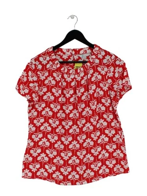 Boden Women's Top UK 14 Red Viscose with Silk Basic - Image 1 of 4