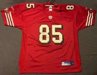 Camiseta masculina Reebok San Francisco 49ers Vernon Davis 85 autêntica tamanho 50 - Imagem 1 de 4