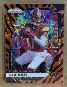 Jahan Dotson 2024 Panini Prizm Black & Orange Tiger Stripes Scope #290 CASE HIT - Picture 1 of 2
