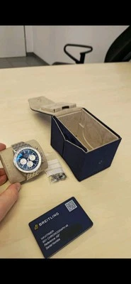 Neu UNGETRAGEN! Breitling Navitimer B01 46 Automatik Herrenuhr,  Blau - Bild 1 von 4