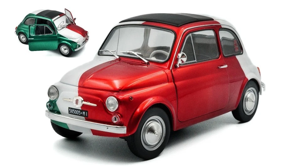 Solido FIAT 500 TRIBUTE ITALIAN LIVERY 1965 RED/GREEN/WHITE 1:18 - Immagine 1 di 1