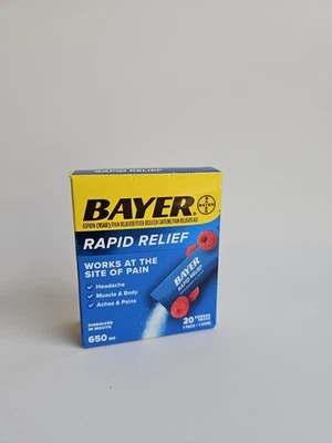 Bayer Rapid Relief 650mg,Rasperry flavor, 20 Powder Packs - Image 1 of 4