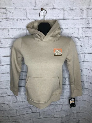 Under Armour Sweatshirt Boys Youth YS Small tan Fleece Hoodie NWT Pullover - Image 1 of 4