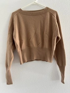 Theory Womens S Classic Minimalist Soft Cashmere Pullover Cropped Sweater - Picture 1 of 9