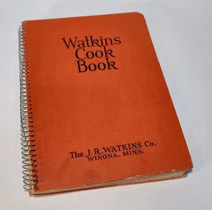 Watkins Cook Book 1936 Spiral Bound Hardcover JR Watkins Winona Minnesota - Picture 1 of 11