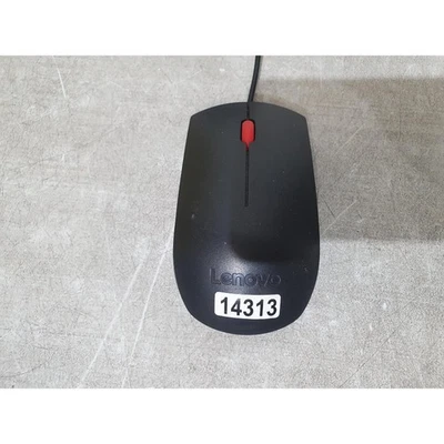 Lenovo 00PH133 Optical Mouse Black Wired USB 3-Buttons Scroll Wheel for Desktop - Image 1 of 4