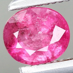 0.41ct t.w 4.9x4.1mm Oval Natural Pink Tourmaline Gemstone Mozambique, Africa - Picture 1 of 4