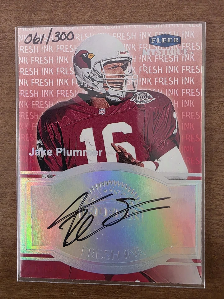 Fleer Mystique 1999 tinta fresca Jake Plummer/300 Auto Cardinals numerado a mano Foto 1 de 2