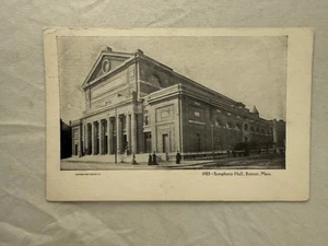 Symphony Hall Boston Massachusetts Postcard c1907 - Picture 1 of 2