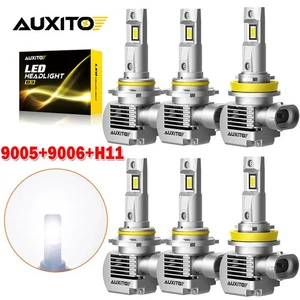 AUXITO Combo 9005 9006 LED H11 Headlight Bulb Conversion High Low Beam 6000K - Picture 1 of 12