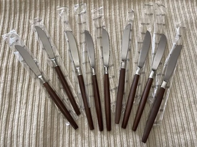 Vintage (MCM) ECKO Eterna Canoe Muffin Flatware Lot of 9 Knives - Image 1 of 4