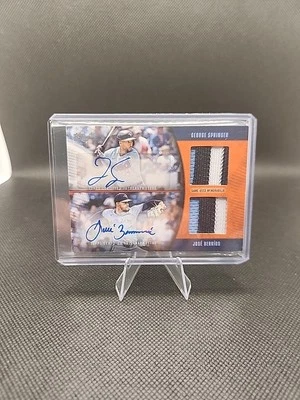 Reliquia autógrafa doble Topps 2025 George Springer y José Berríos 1/25 #MLMDA-SPB Foto 1 de 4