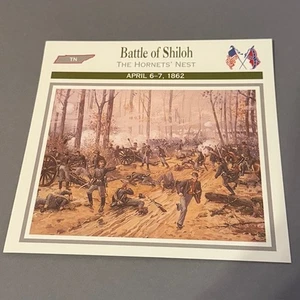 Vintage Civil War Card 1995 Atlas Military Battles Campaigns Shiloh Hornets Nest - Picture 1 of 6