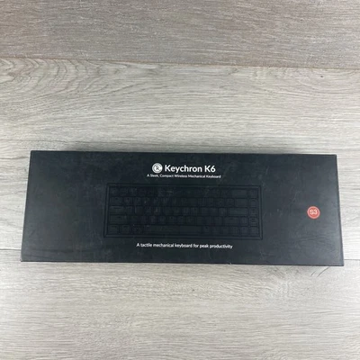 Keychron K6 Black Compact Design Bluetooth Mechanical Keyboard New In Open Box - Image 1 of 3