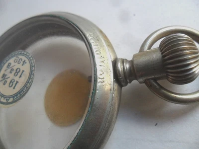 Antique Salesman Hamilton 16S Open Face Pocket Display Watch Case & Crystal Only - Image 1 of 4