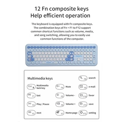 ｜Mofii Wireless Keyboard And Mouse Set 110-Key Full Size Ultra-Slim 2.4GHz 1200 - Image 1 of 4