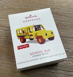 Hallmark 2018 School Bus Classic Fisher Price Miniature Mini Christmas Ornament - Picture 1 of 12