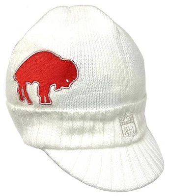 Buffalo Bills NFL Reebok Throwback Visera Blanca Tejida Facturada Gorra Gorro Adulto Foto 1 de 4