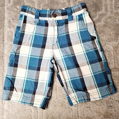 Bermudas Shaun blancas a cuadros NIÑOS TALLA 6 azul blanco negro cintura ajustable Foto 1 de 4
