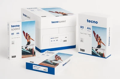 A4 80g/m² hochweiß Tecno Speed | Druckerpapier Bürobedarf 500–100 000 Blatt - Bild 1 von 4