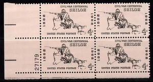 USA 1962 CIVIL WAR CENTENNIAL ISSUE PLATE BLOCK OF 4 SCOTT 1179 MNH - Picture 1 of 1