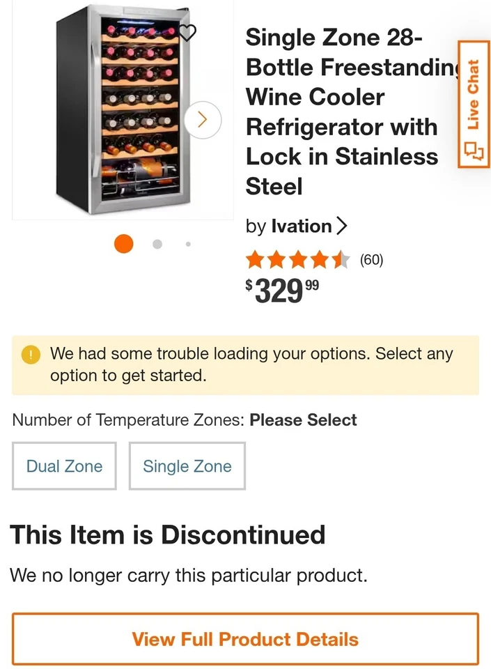 Ivation 28-Bottle Wine Cooler Refrigerator - Image 1 of 1