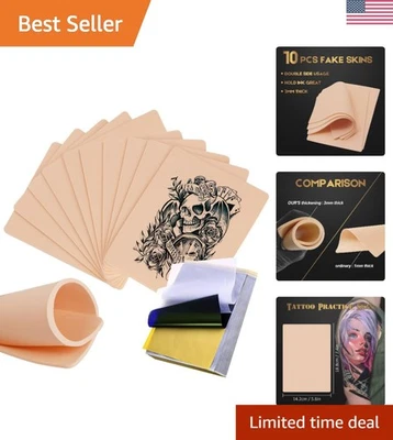 Kit de papel de transferencia y piel falsa realista de 3 mm - 10 papeles de silicona y 20 plantillas Foto 1 de 4