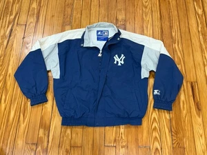 Vintage Starter New York Yankees MLB Full Zip Pullover Jacket Blue Size L Mint - Picture 1 of 4