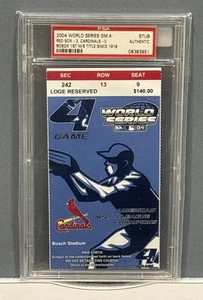 2004 Boston Red Sox  1st Win TITLE 1918 -- World Series Game 4 -PSA ticket Stub - Picture 1 of 1