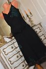 WHISTLES  Black Pure Silk  Embroidered Fully Lined Ladies Dress  size 16