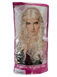 Goddessey BLONDE WIG DRAGON PRINCESS COSPLAY LONG WAVY PLATINUM SYNTHETIC *NEW* - Picture 1 of 5