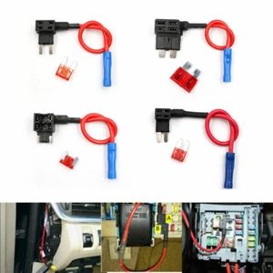 5pcs Car Refit Add-a-circuit Fuse Tap Adapter Kit ATM Mini Blade Fuse Holder Set - Picture 1 of 16