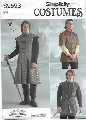 B307 SIMPLICITY S9593: COSTUMES  SIZE 48-54 chest SEWING PATTERN - Image 1 of 3